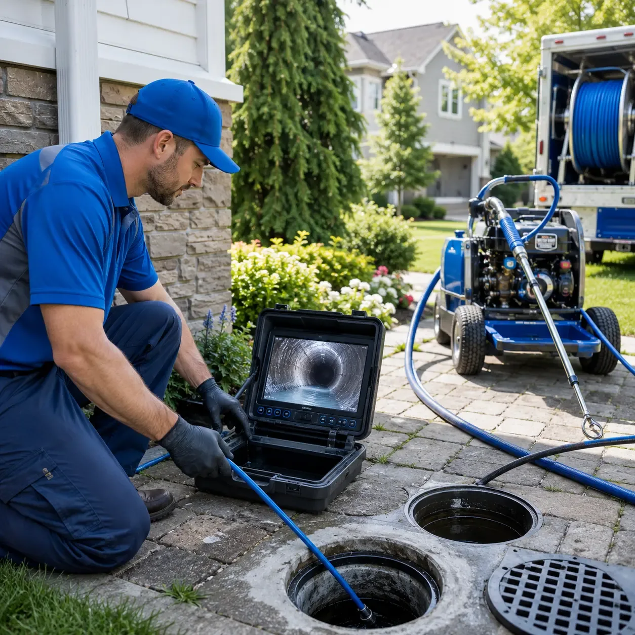 Outdoor drain cleaning professionals serving West Valley, NY